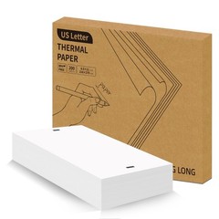 US Letter Thermal Printer Paper 200 Sheets 8.5×11 Inch Quick Dry Folded