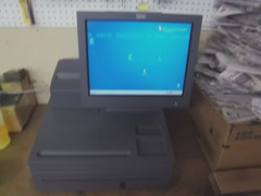 IBM SURE POS 4852-E66 ALL-IN-ONE RETAIL SYSTEM W CASH DRAWER,& PRINTER. NO KEY