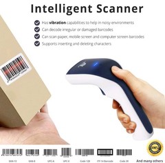 1D Wireless Bluetooth Barcode Scanner: 3-in-1 Handheld, USB BarCode Reader