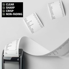 Efficient 10 Pack Thermal Receipt Paper – 3-1/8″ x 119′ w/ End-of-Warning Signal