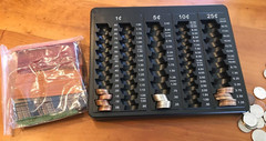 1PCS Black Coin Counter Tray Change Counter Coin Counting and Sorting Tray NEW