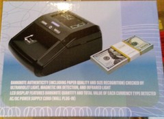 Counterfeit Bill Money Detector Machine with LCD Display, Portable Compact US…