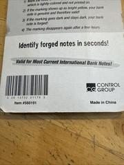 New CONTROLTEK® DTEK Counterfeit Detector Pens, Black, 3/Pack FREE SHIPPING
