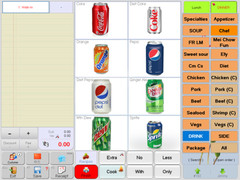 15″ Touchscreen All In One POS System Restaurant Point Of Sale 2 Printers
