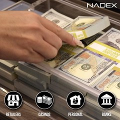 Nadex Clear Acrylic Cash Box with Slipping Cover – 5mm Box Thickness – 8mm Lock