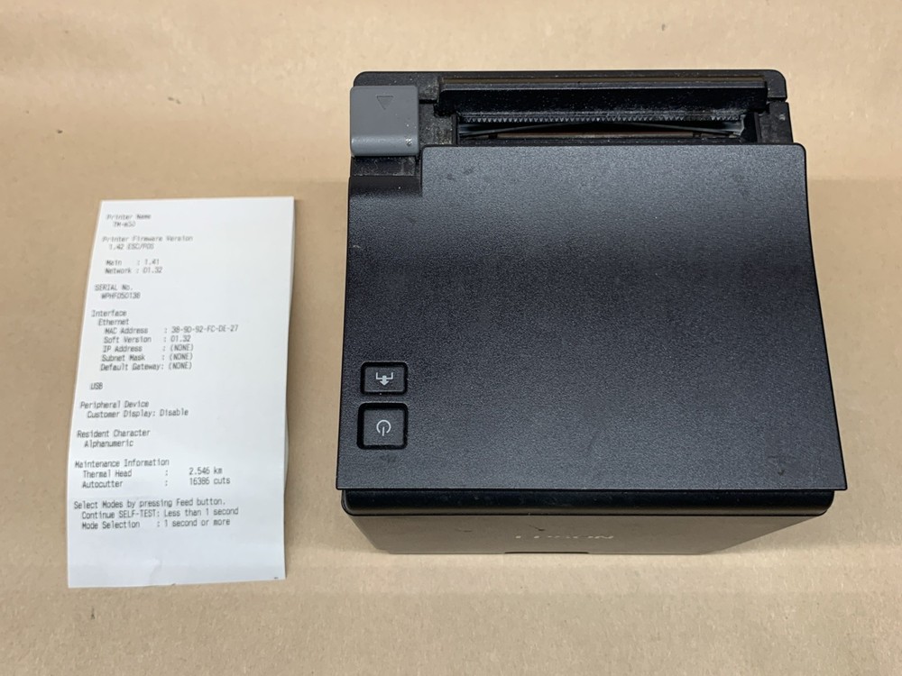 Epson TM-M30ii-122 Model M362B Thermal Receipt Printer Ethernet USB – TESTED