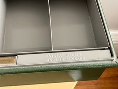 Vintage Green Victa Metal Cash Box with Coin Tray Insert And Key