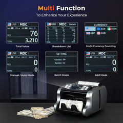 IMC09 Mixed Denomination Money Counter Machine, Value Counting, UV/MG/IR/MT Bill
