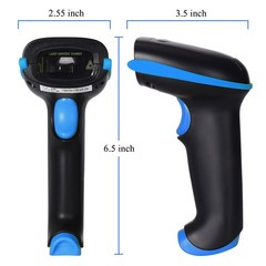 2.4G Wireless Barcode Scanner – 1D Handheld Cordless Barcode Reader for Retai…