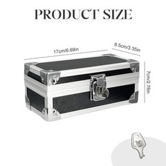Lockable Cash Box 6.9 inches (L) x 3.3 (W) x 2.9 (H), Silver