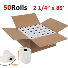 50 Rolls 2 1/4″ x 85′ Thermal Paper Cash Register Credit Card POS Receipt Roll