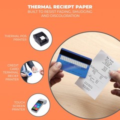 Thermal Credit Card Paper Rolls Printer Paper Receipts 2 1/4″ X 50′ for Popul…