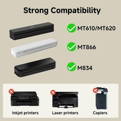 Thermal Printer Paper, 200 Sheets US Letter 8.5 x 11 Inch, BPA Free Inkless T…