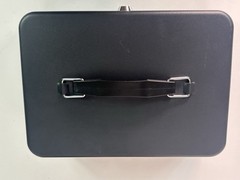 Honeywell 6112 Steel Cash Box 1 Bill & 5 Coin Slots 2 Keys Handle 9.8″ X 7.3″