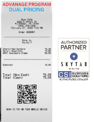SKYTAB SOLO MOBLIE BY SHIFT4- ANY CONTRACTORw/DUAL PRICING MERCHANT A/C–ZERO FEE