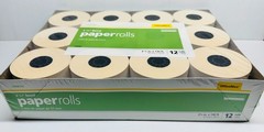 LOT OF 12 ROLLS-CASH REGISTER /CALCULATOR/RECEIPT PAPER-2-1/4″ x 130′-NEW IN PKG