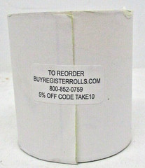 (20) 3″ x 95′ 2-PLY CARBONLESS POS RECEIPT PAPER ROLLS