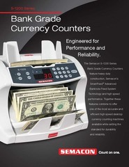 Semacon S-1215 High-Speed Bank Currency , 800/1200/1600 : 10 Keys/1-999 Range