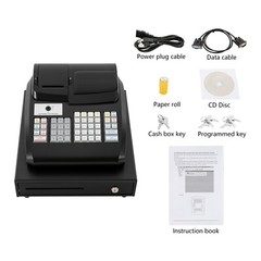 Used Electronic POS System Cash Register LED Display For Retail W/Drawer 47 Keys