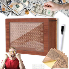 10000 Savings Challenge Box, Money Saving Box, 2025 Upgraded Cash Vault Wooden S