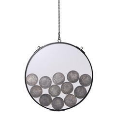 Deep Floating Glass 8 Inch Round Hanging Display Frame for Pressed Flowers, T…