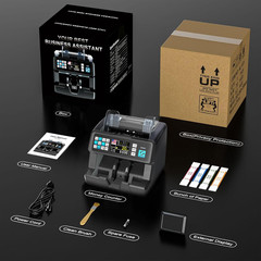 Money Counter with Value Counting, Top-Loading Bill Counter for USD/EUR/CAD, 3.5