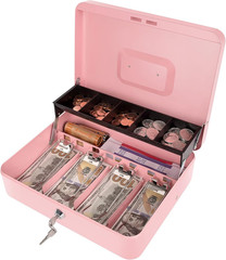 Cash Box with Money Tray and Key Lock, Money Box with Safe Locking, Money Lock B