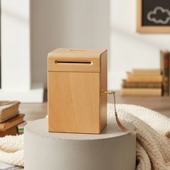 Solid Wood Handmade Money Bank Multi-Purpose for Adults & Kids