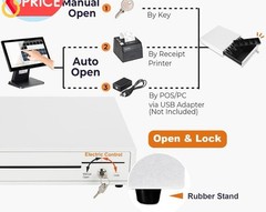 14″ White Cash Register Drawer for POS Machine with 4 Bill 5 Coin Fully Removabl