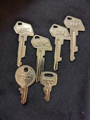 TEC Cash Register Keys – Set of 6 – S, SET, REG, MA, 21N, 205 5L11 series