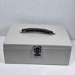 Vintage Rockaway Metal Cash Lock Box+Removable Cash Drawer NO LOCK-11″ x 8″ x 4″