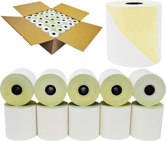 Buyregisterrolls 2 Ply Carbonless Rolls 3 X 100 Feet Carbonless White/Canary (50