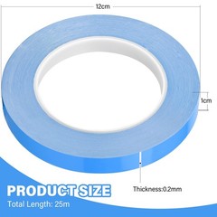 Thermal Adhesive Tape, 25m x 10mm x 0.20mm Double Side Thermal Tapes Cooling …