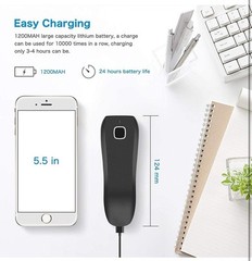 QR Code Scanner, Mini Barcode Scanner Bluetooth Compatible, Small Portable US…