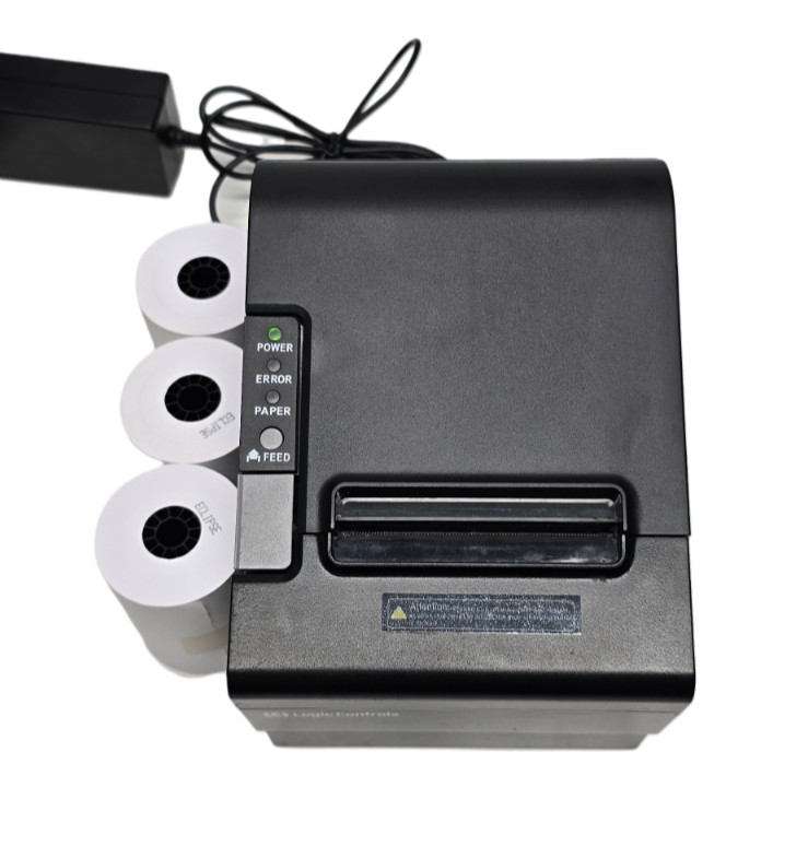 Logic Controls LR2000E Thermal Printer W/3 rolls – USB typeB – Ethernet cable