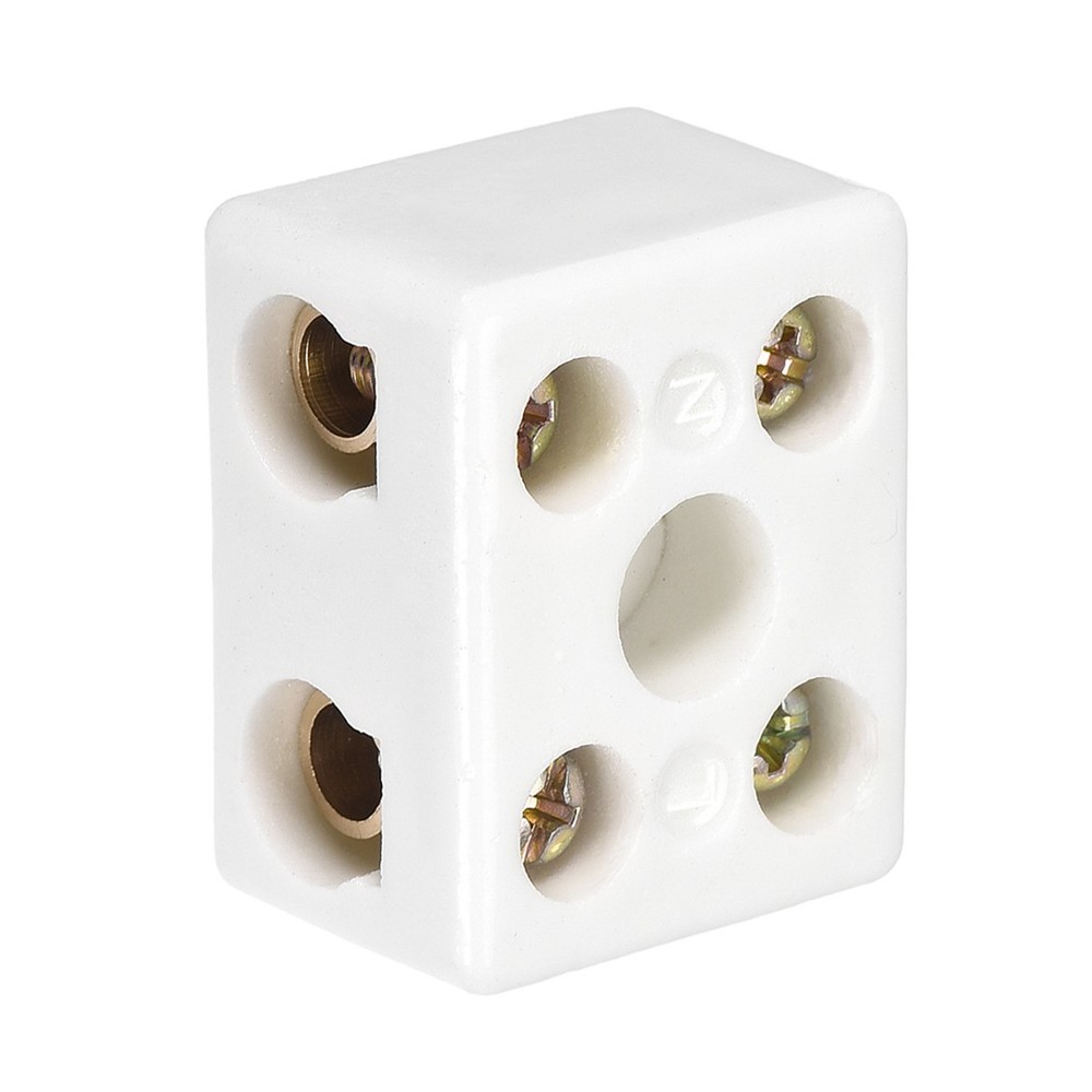2 Way Ceramics Terminal Blocks High Temp Porcelain Ceramic Connectors for Cable
