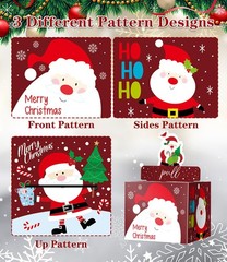 50 PCS Transparent Bags Set Christmas Surprise Cash Pull Gift Box With Card