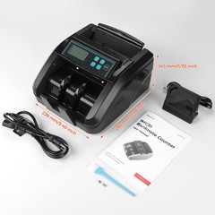 MUNBYN IMC51 Money Counter Machine Count Value, Add+Batch/Add+ Value Black
