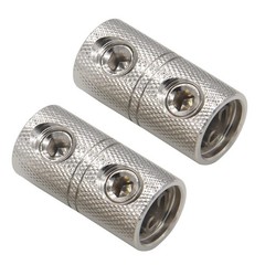 2 Pcs 4 Gauge Wire Coupler Terminal Audio Car Brass Terminal Butt Connector f…