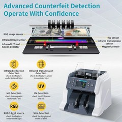 RIBAO BC-40 Money Bill Counter Machine Mixed Denomination Counting Commercial