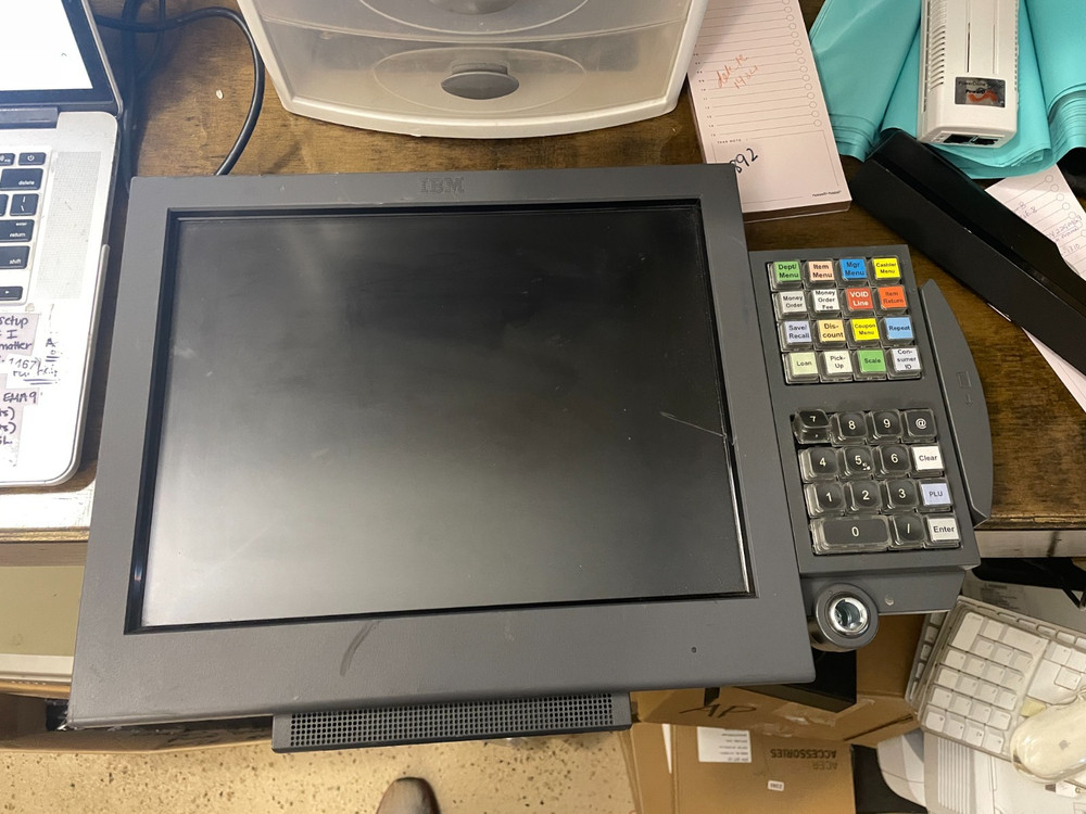 IIBM 4820-51G IBM/ SurePoint 15″ Touch Display LCD pos 84y2839 + CC Terminal