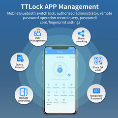 TTLOCK App WIFI QR Code Access Control Reader Keyboard 13.56Mhz Rfid IP67 Keypad