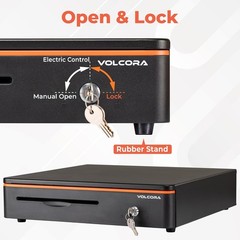 Compact Cash Drawer with Key Lock – 16″ Metal Money Drawer for Safeguarding Cash