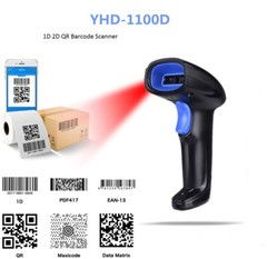 Handheld USB Wired 1D 2D QR Barcode Scanner Laser Continuous Bar Code Reader