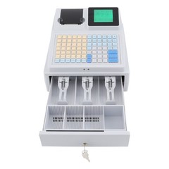 LCD Display Cash Register Corded Electric Cashier Cash Register w/Cash Drawer