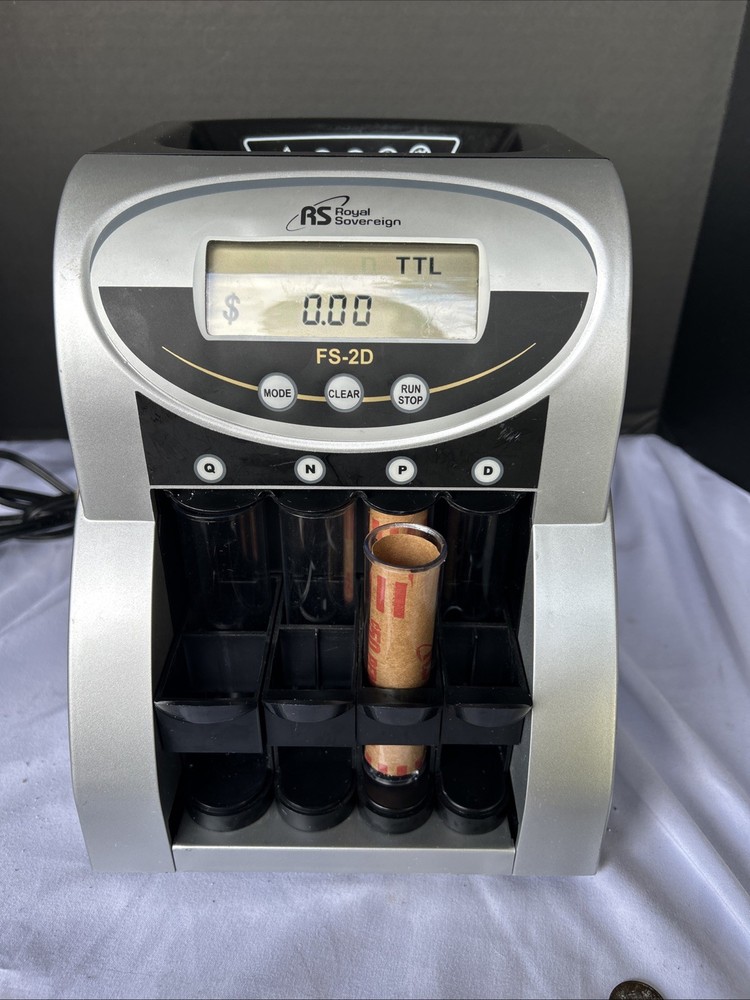 Royal Sovereign FS-2D Electric Coin Sorter Counter Machine Tested Works Great