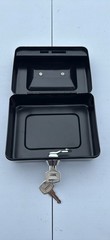 Portable Metal Cash Box with Handle, Lock & Keys