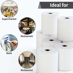 Thermal Receipt Paper Rolls, 3-1/8 x 230ft Thermal Paper, POS Cash Register P…
