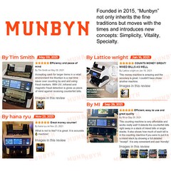 MUNBYN Money Bill Cash Counter Currency Counting Counterfeit Detect Bank Machine