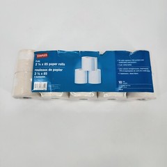 Staples Bond Receipt Paper Rolls, 2 1/4″ x 85′, 10/Pack 18216